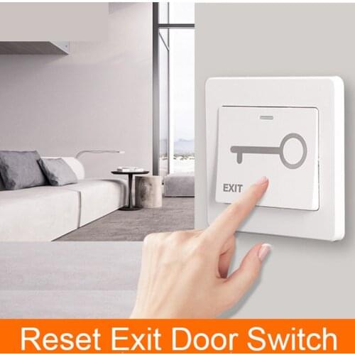 Door Exit Button Rest Wall Switch Release Push Switch for Access Control Systemc Electronic Door Lock With/without Mount Box