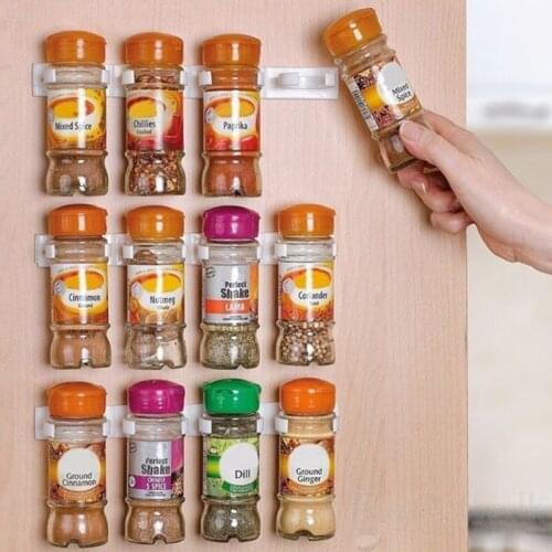 Kitchen Shelf Seasonin Storage Rack Simple Bottle Mouth Clip Four Five Holes Strong Bearing Capacity Simple Practical 2021 New