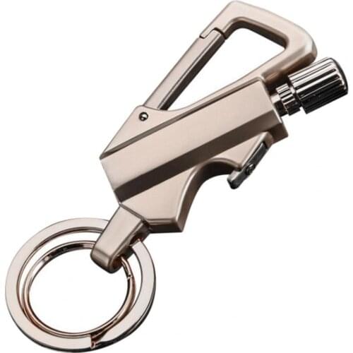 HOT SALES!!!Multifunctional Portable Permanent Metal Keychain Lighter with Bottle Opener
