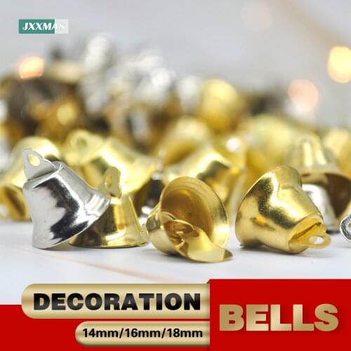 100Pcs Jingle Bell Metal Pendant Hanging Christmas Tree DIY Decoration Pet Toy Cat Bell Baby Bell Wedding Party Home Decoration