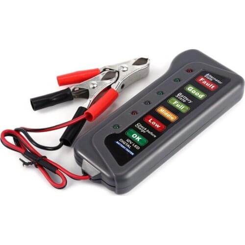 Automobiles Mini Digital Battery 12V Alternator Tester with 6LED Lights Display