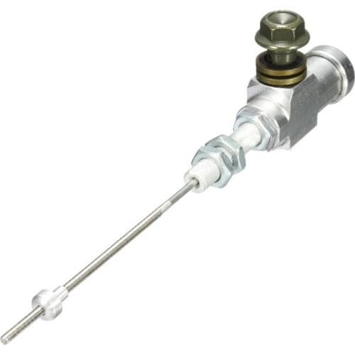 Motorcycle Hydraulic Clutch Master Cylinder Rod Brake Pump M10x1.25mm Aluminum silver