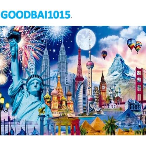 DIY 5D Diamond Painting Cross Stitch Kits New York City Diamond Embroidery Mosaic Living Room Home Decor