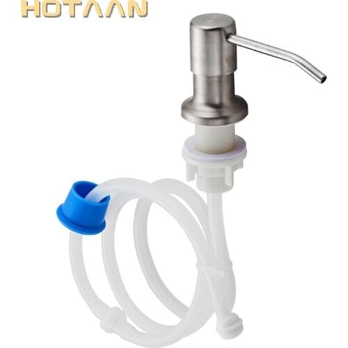 DIY Soap Dispenser Set Pump for Kitchen Sink and Tube Kit(Brushed Nickel)Kitchen Hand Soap Dispenser Pump Connect to Soap Bottle