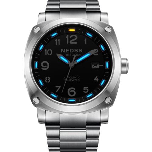 2021 New Hot Selling TACTO Top Brand Luxury Men Mechanical Watch Sapphire BlueTritium Automatic Watches Stainless Steel 5Bar