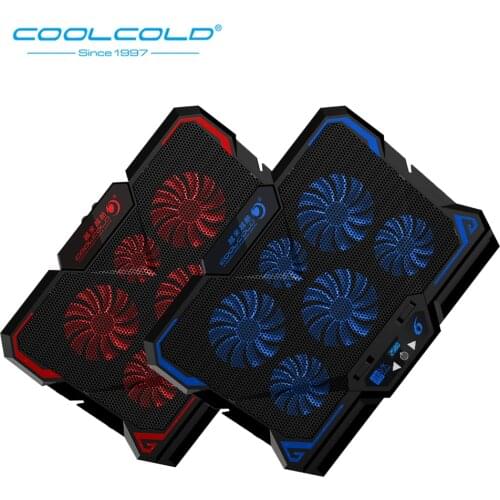 17inch Gaming Laptop Cooler Six Fan Led Screen Two USB Port 2600RPM Laptop Cooling Pad Notebook Stand for Laptop