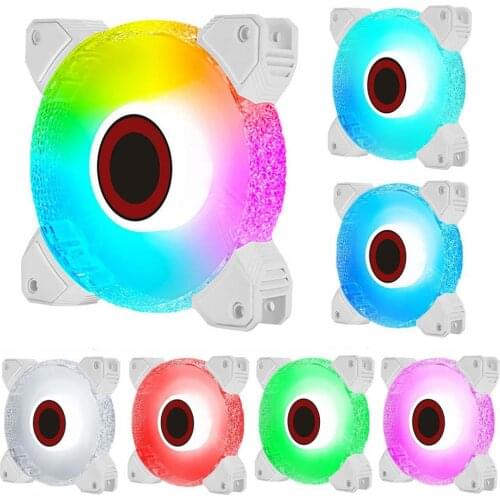 Cooling Fan Fast Cooling Anti-vibration Cool ARGB Light 7-blade 12cm Computer Radiator for Motherboard