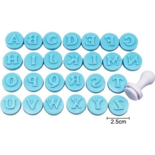 Alphabet Plastic Mold Letter Shape Cake Baking Decorating Mold for Cake Decoration Sugarcraft Chocolate Fondant