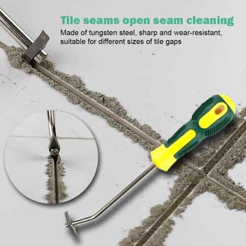 Professional Tile Seam Cement Cleaning Remover Ceramic Corner Gap FloorWall Grout Cleaner Curved Drill Bit Construction HandTool