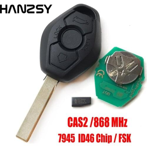 Remote Key for BMW 3/5 Series CAS2 System 868MHz ID46-7945 Chip Complete 3 Buttons Smart Key HU92 Blade