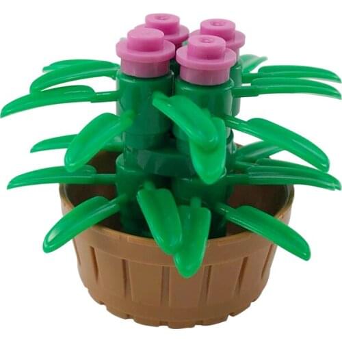 City Series Flower Pot Compatible Accessories MOC Model Toys Blocks Suitable for Kids Birthday Present Cultivate Interest Cities