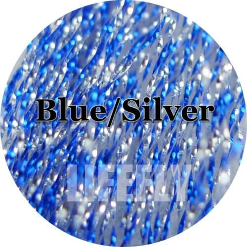Blue/Silver Color, 20 Packs Crystal Flash, Krystal Flash, Fly Tying, Jig, Lure Making, Fishing