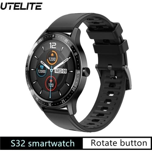 UTELITE S32 Smartwatch 1.28inch Screen IP67 Waterproof Men Women Watch Heart Rate Fitness Watches PK S20 For xiaomi Android ios