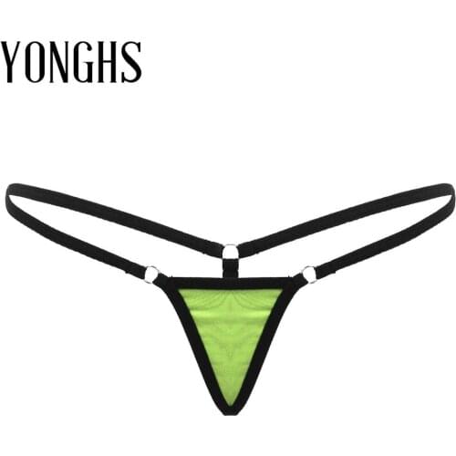 Womens Sext Underwear Erotic Micro Mini Lingerie Panties Super Low Rise T-Back Sexy G-String Thong Bikini Briefs Underwear