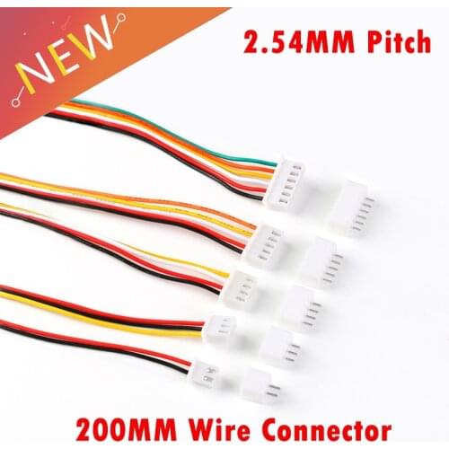 10Sets JST XH2.54 XH 2.54mm Wire Cable Connector 2/3/4/5/6 Pin Pitch Male Female Plug Socket 200MM Wire 26AWG