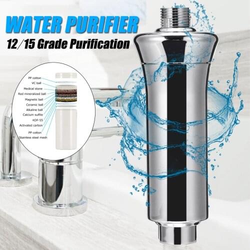 12/15 stage Household bath Water Purifier Chlorine Shower Filter Activated Carbon Faucets Eliminates Chlorine water purifier