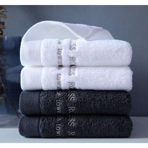 2020 New Luxury Bathroom Face Hand Towel Plain Towels Bathroom Water Absorption Hotel Towel Soft 100% cotton 35x75cm