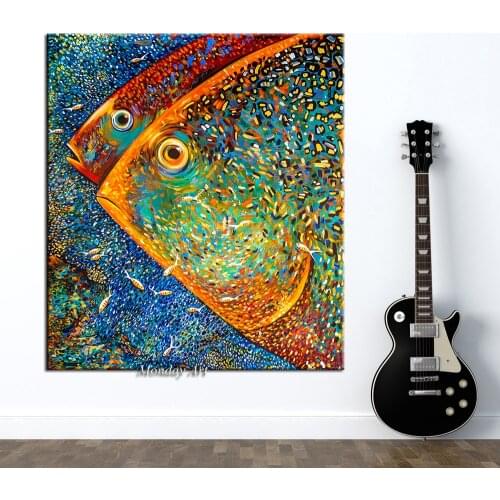 100% Hand Painted Oil Painting Abstract Posters Oil Painting Wall Pictures for Living Room Animal Poster on the Canvas Painting
