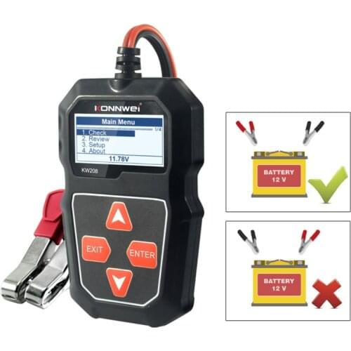 Car Motorcycle Battery Tester 12V 6V Battery System Analyzer 2000CCA Charging Cranking Test Tools for the Car