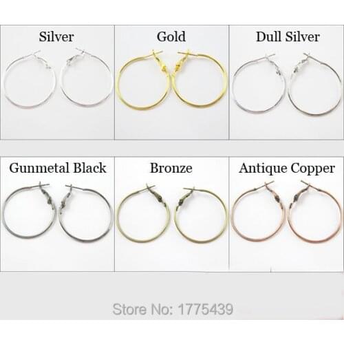 Free Shipping (20Pcs=1Lot ! ) Jewelry Lot Circle Basketball Wives Hoops Earrings Gold Dull Silver Bronze Plated For Jewelry