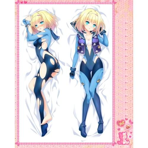 Anime Cartoon Heavy Object Double Bolster Hugging Pillow Case Pillow Cover Pillowcase Peach Skin 2 Way No.59044