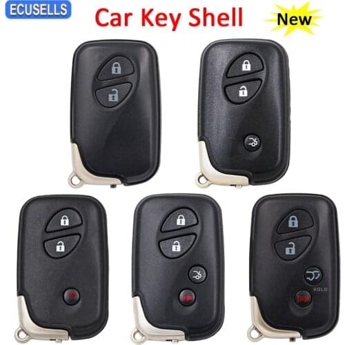 3/4 Button Remote Key Shell Case Housing Cover For Lexus IS250 IS350 GS430 ES350 GS350 LX570 LS460 RX350 with Small Key Blade