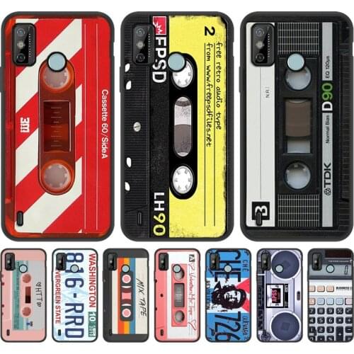 Vintage Cassette Tape Retro Phone Cases For Tecno Spark 6 Go 2020 Case Soft Funda For Tecno Spark 5 Pro 6 Air Camon 15 Cover Bag