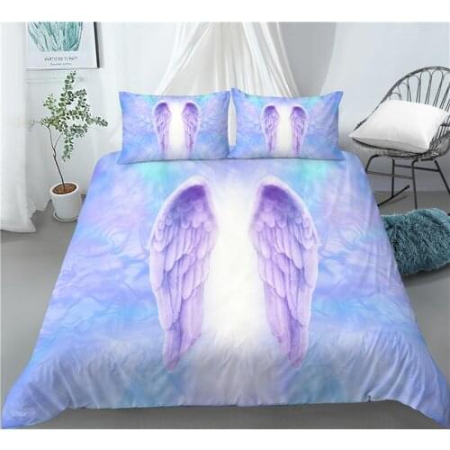 Home Living Luxury 3D Angel Wings Print 2/3Pcs Comfortable Duvet Cover PillowCase Bedding Sets Queen and King EU/US/AU Size