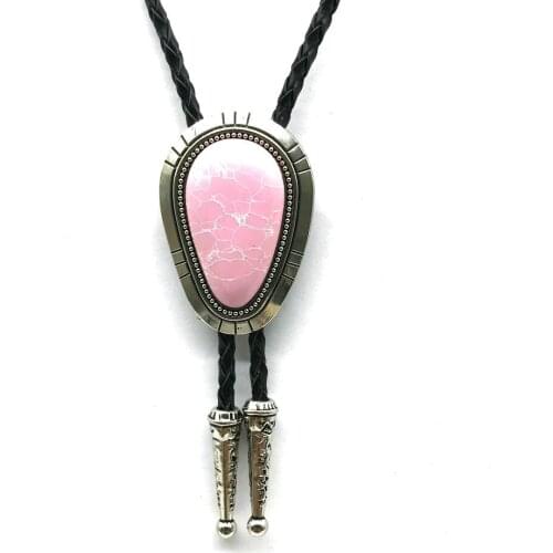 KDG western cowboy alloy mens and womens Bolo tie leather leather cord long necklace shirt Bolo tie mens and womens accessor