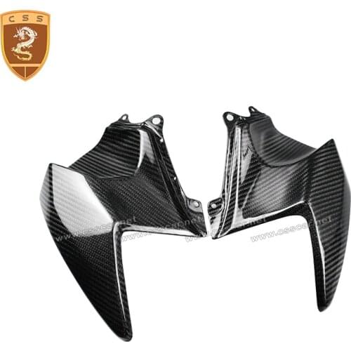 For Kawasaki NINJA H2 SX SE Twill Carbon Fiber Front Tank Covers Set Glossy