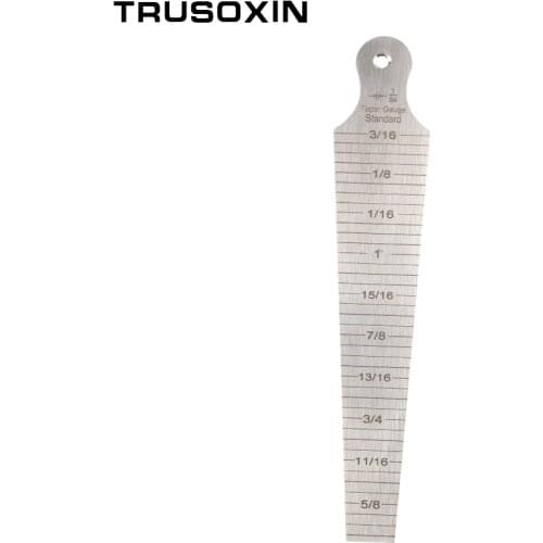 2PCS Professional 15-30MM Welding Taper Gauge Stainless Steel Ruler Weld Inspection Taper Gauge Metric Imperial Measure Tool
