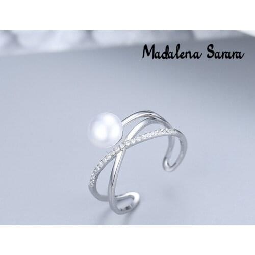 MADALENA SARARA AAA 9-10mm Freshwater Pearl S925 Sterling Silver Multi-lines Style Customizable MD-SP101956