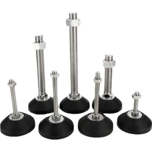 Furniture outrigger anti slip pad fixation, M6 / M8 / M10 / M12 / M16 adjustable furniture sliding leveling pad, a package of 4