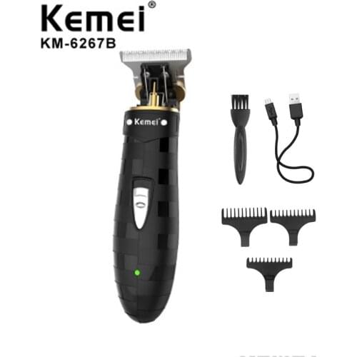Powerful Baldheaded Clipper Kemei 0mm Men Grooming Wireless Mini HairCutting Machine Trimmer Barbershop Detail Skeletons Shavers