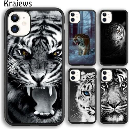 Krajews Animal tiger soft Phone Case Cover For iPhone 5s SE 2020 6s 7 8 plus X XS XR 11 12 mini pro max coque Shell