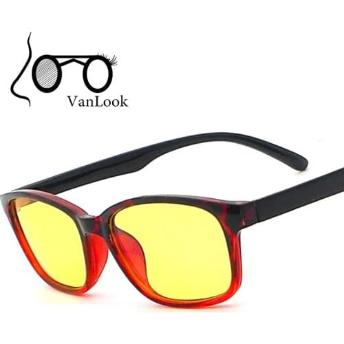 Computer Glasses Men Spectacle Frame Transparent Anti Blue Ray Eyeglass for Women Armacao de Oculos Yellow Lens