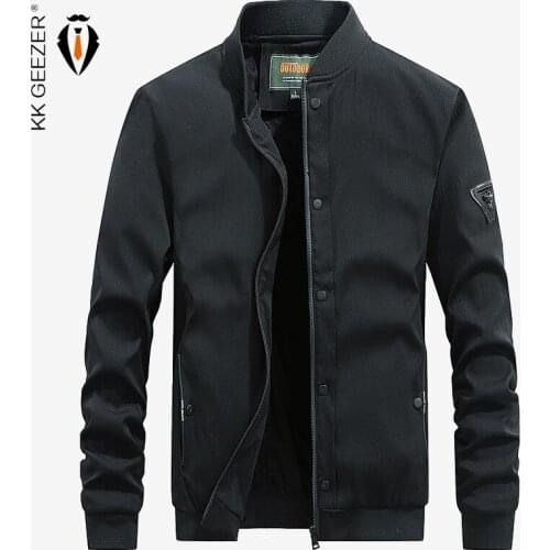 Autumn Men Jackets Casual Coat High Quality Loose Male Outerwear Overcoat Black Motorcycle Casual Light Coat Business Slim Fit