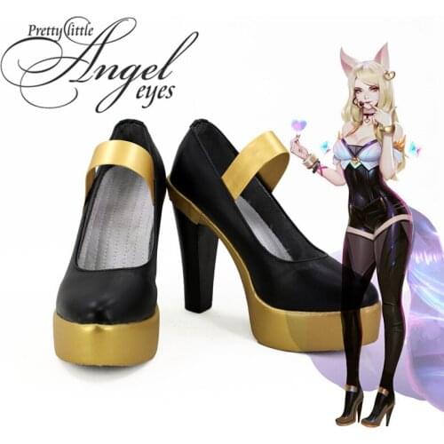 Popular game League of legends LOL KDA Ahri Cosplay Shoes Party Custom Made Shoes