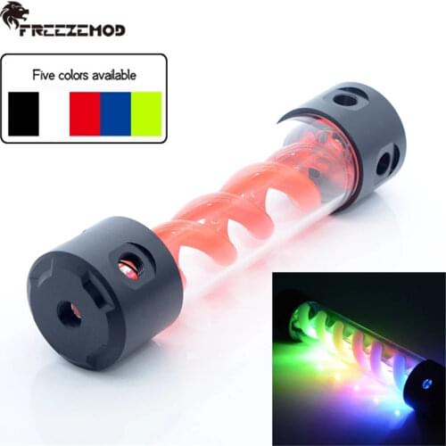 FREEZEMOD OD50 Water Tank T Spiral Reservoir Cylindrical POM 50mm Integrated Expansion Water Cooler Bubble Exhauster YSX-TBDP