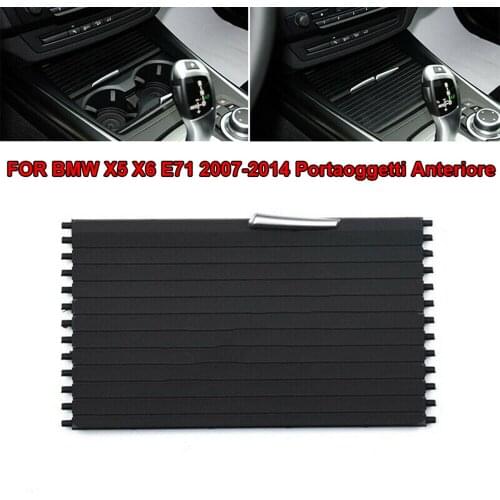 Smooth and delicate surface Console Roller blind ABS plastic + PC Direct installation For BMW X5 X6 E71 2007-2014