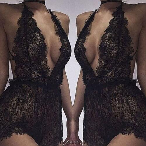 Sexy Lingerie Sleepwear Women Lace Bralette Bra Top Lingerie Dress Sleepwear пижама женская американская одежда Erotic Lingerie