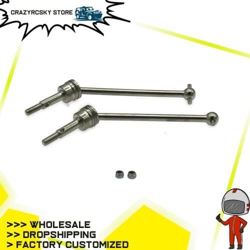 2PCS Steel Front Rear Cvd Universal Drive Shaft For Rc Hobby Model Car 1/10 Fs Racing Buggy Truggy s-Course Desert Buggy RCAWD
