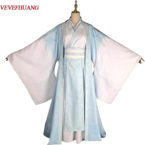 VEVEFHUANG Lan Wangji Cosplay Grandmaster of Demonic Cultivation Costume Lan Wangji Adult Mo Dao Zu Shi Costume Unisex