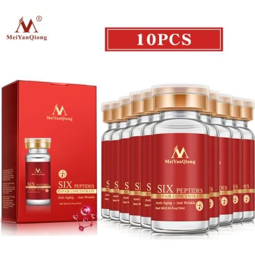 10pcs Six Peptide Repair Essence Improves Skin Dry Lines Fine Lines Shrinks Pores Gives Skin Nutrition Moisture Moisturizes Skin