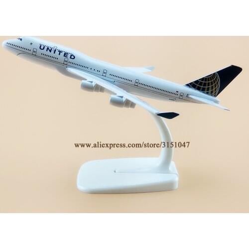 16cm American Air United Boeing 747 B747 Airlines Plane Model Alloy Metal Diecast Model Airplane Aircraft Airways Gift