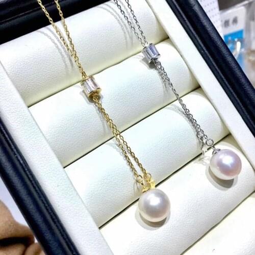 925 Silver Necklace Chain with Pendant Findings and Component Jewelry Parts Fittings for Edison Pearls Corals Jades Stones