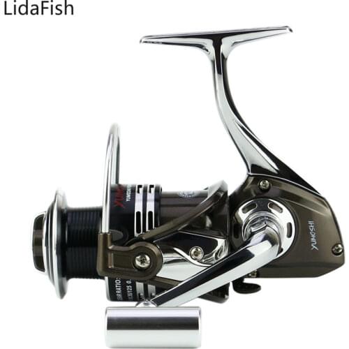 LidaFish 5.5:1 Aluminium Spool Fishing Reel 1000-7000 Series 12+1 BB Spinning Reel Carp Fishing Tackles