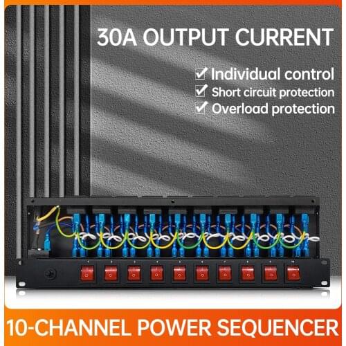 10-channel power supply Mount Power Sequence Controller Conditioner Surge Protector Power Supply Regulator