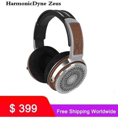 HarmonicDyne Zeus Acoustic 50mm Dynamic Hifi Music Monitor DJ Studio Audiophile Musician Over Head Stereo MMCX Headphone Headset