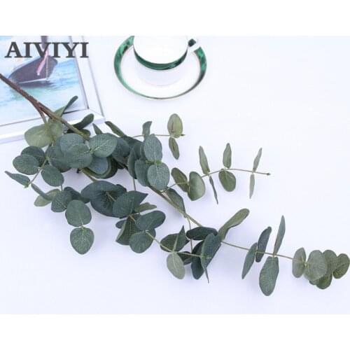 Artificial plants eucalyptus branches plastic plants Flower arranging DIY flores autumn home wedding party decoration leaf wreat